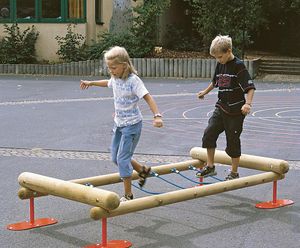 Balance Net Bridge Samba - outdoor wood rope bridge for playgrounds