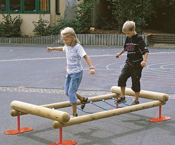 Balance Net Bridge Samba - outdoor wood rope bridge for playgrounds