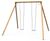 Crane Double Swing - outdoor playground swing set, pressure-treated wood 3