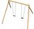 Crane Double Swing - outdoor playground swing set, pressure-treated wood 4