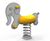 Elephant Spring Rocker - outdoor PE playground spring ride 2