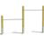 Two-level horizontal bars - softwood and steel gym play equipment 5