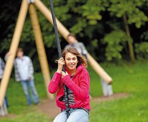 Montana double aerial zip wire cableway 20m for hill