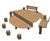 Seating Group Noa - natural robinia outdoor table and bench set 4