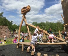 Prehistoric themed play equipment for Dinosaur Park