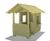 eibe playo block house with porch - softwood playhouse and garden storage 3