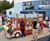 Fire Engine, Solo play unit - wooden playground fire truck for outdoor play 2