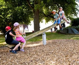eibe four-seater beam seesaw (larch oiled or soft wood)
