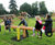 Golpio beam seesaw - four-seat outdoor robinia wood playground seesaw 1