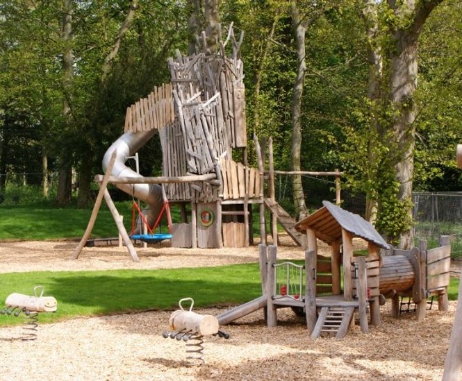 Wooden play equipment for stately home's play park
