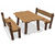 Simba Seating Group - outdoor oiled robinia table and bench set 1