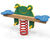 eibe double spring frog rocker - wood and steel playground seesaw for kids 2
