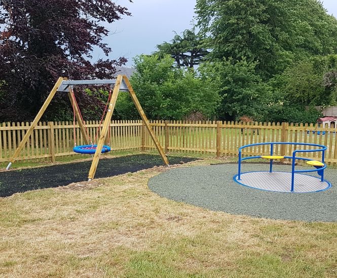 Traditional play equipment for village play area