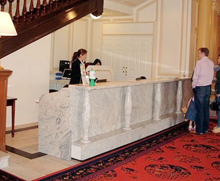 Bespoke granite reception desks