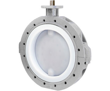 GEMÜ 490 - PFA-lined butterfly valve with bare shaft