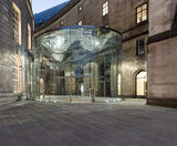 Sliding glass doors for elliptical glass link building - on this page
