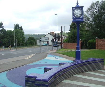 George pillar clock creates focal point for Aberbargoed