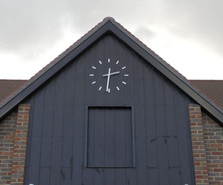 Stylish exterior clock for modern Parish offices