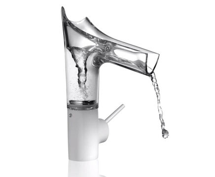 Axor Starck V transparent washbasin mixer