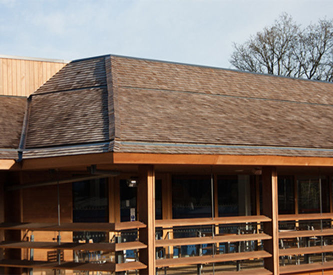Maintenance-free cedar shingles for Woburn Center Parcs
