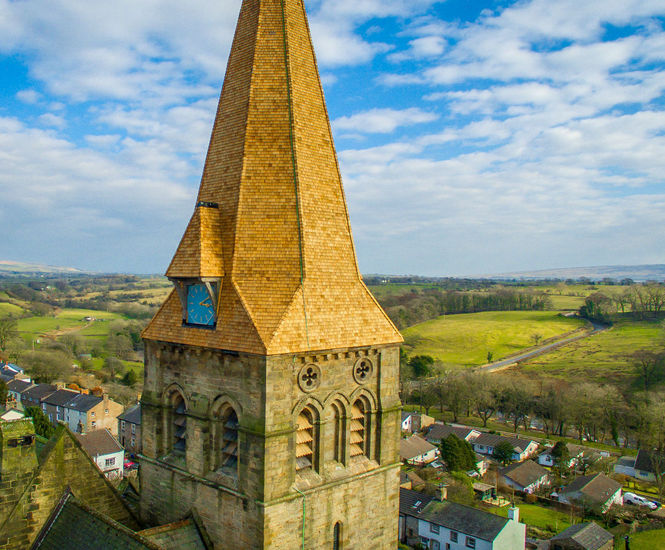 Shingles in church renovation