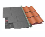 Dry fix bonding gutters for jointing two roof coverings