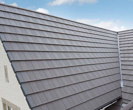 Duo Edgemere interlocking concrete slate-like roof tiles