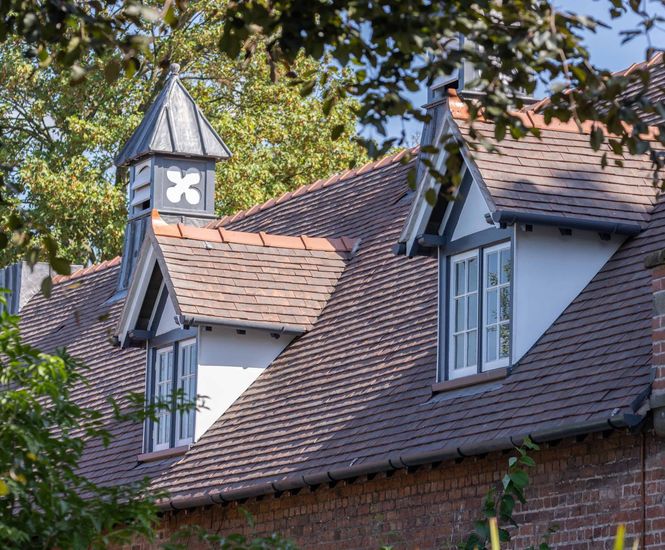 Handmade clay plain roof tiles for Chester Zoo