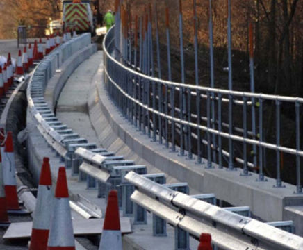 Kee Klamp® permanent guardrail for highway