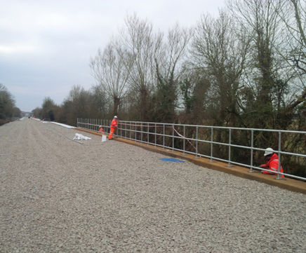 Guardrail fittings provide safety on railway track