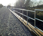 Guardrail provides safety along railway route