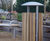 Shoreline SL052 - stainless steel and timber outdoor litter bin (80 litres) 2
