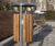 Shoreline SL052 - stainless steel and timber outdoor litter bin (80 litres) 3