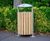 Shoreline SL054 - dome-top metal and timber circular litter bin (120L) 3