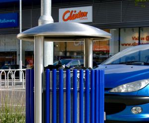 Centerline CL054 stainless steel dome-top litter bin