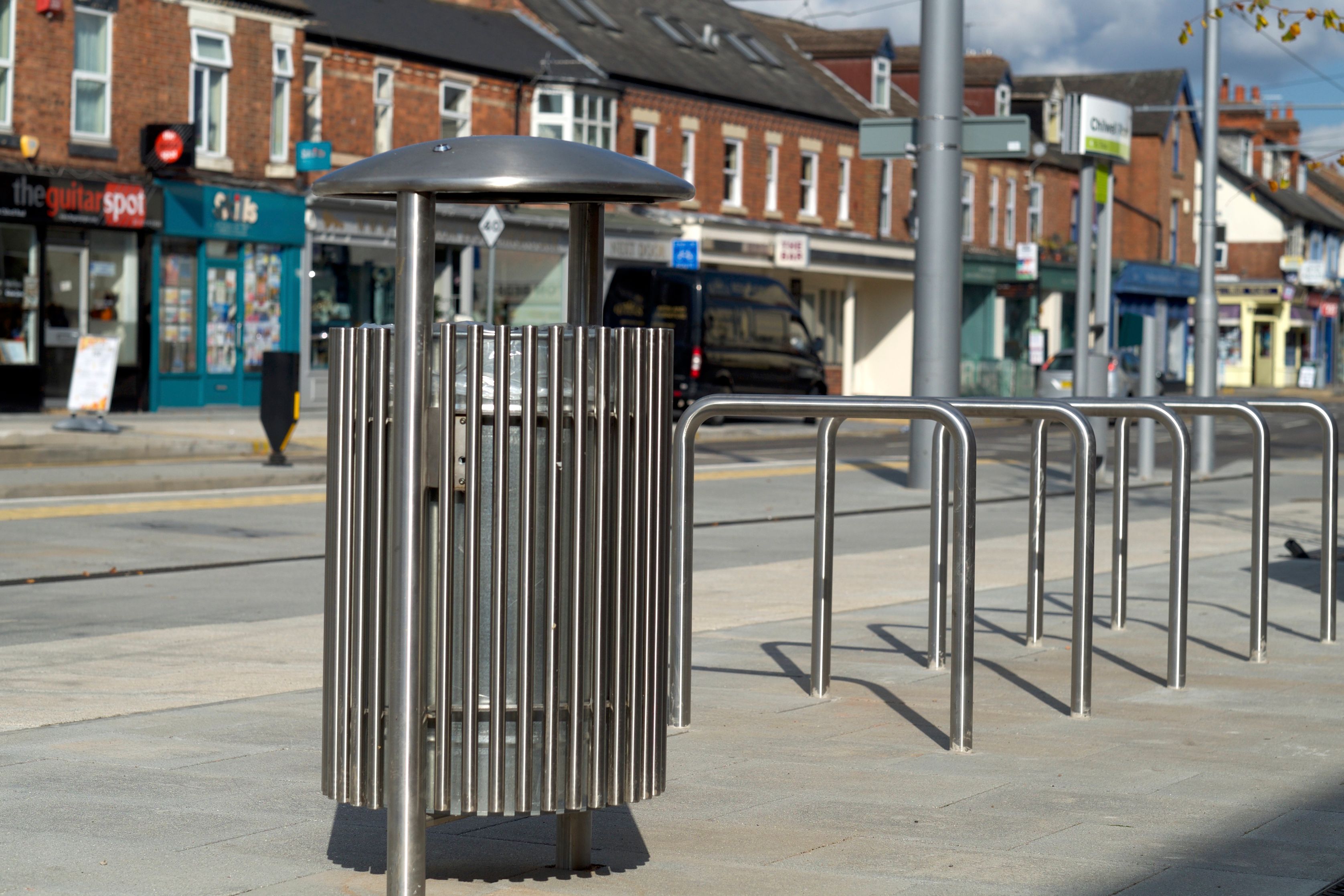 Centerline coordinated street furniture Beeston Tram Benchmark