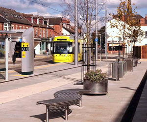 Centerline co-ordinated street furniture – Beeston Tram