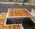 Campus aluminium-framed picnic table with timber slats 1