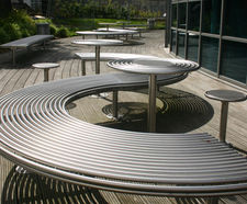 Co-ordinated outdoor furniture - Rooks Heath College