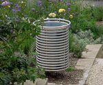 Centerline CL050 - stainless steel open-top outdoor litter bin (80L)