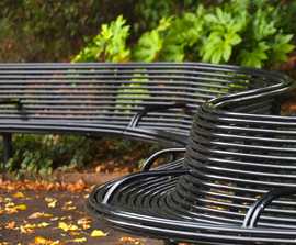 Curved street furniture for Alexandra Park, Windsor