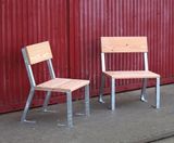 Campus Single Seat - outdoor steel and timber chair for public spaces - on this page
