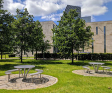 Bespoke stainless steel picnic tables for green spaces
