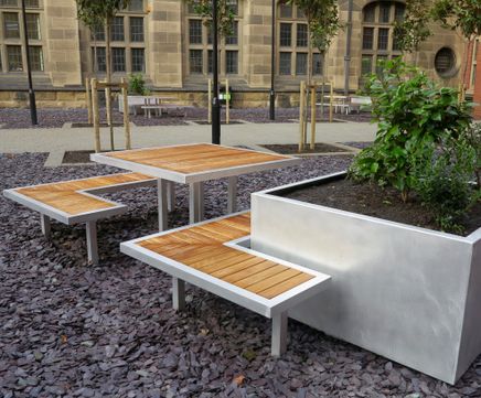 Campus Co-ordinated Furniture - aluminium and timber outdoor furniture set