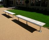 Shoreline SL006 contemporary steel and timber bench - on this page