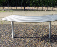 Baseline BL007 curved stainless steel benches