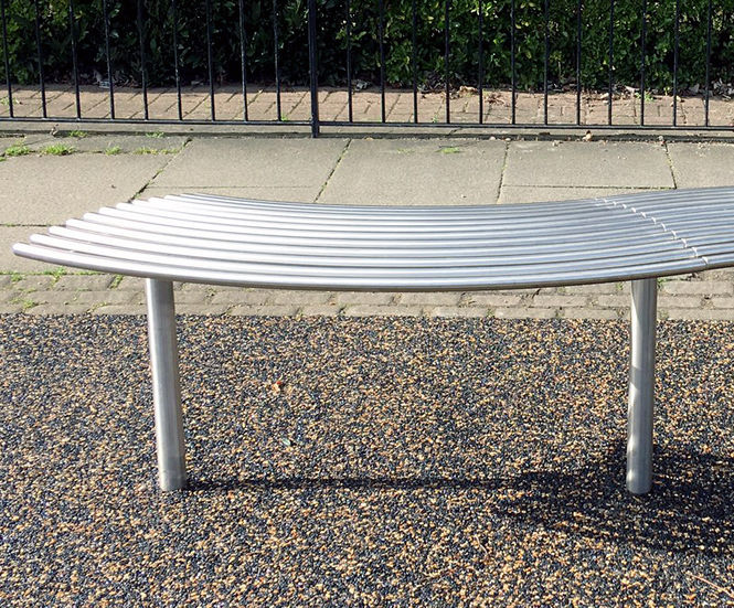 Baseline BL007 curved stainless steel benches