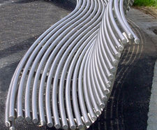 Centerline CL010 contemporary curved steel seats