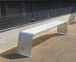 Baseline BL006 - contemporary outdoor metal bench for public spaces