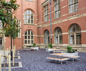 Outdoor furniture for University's rooftop courtyard